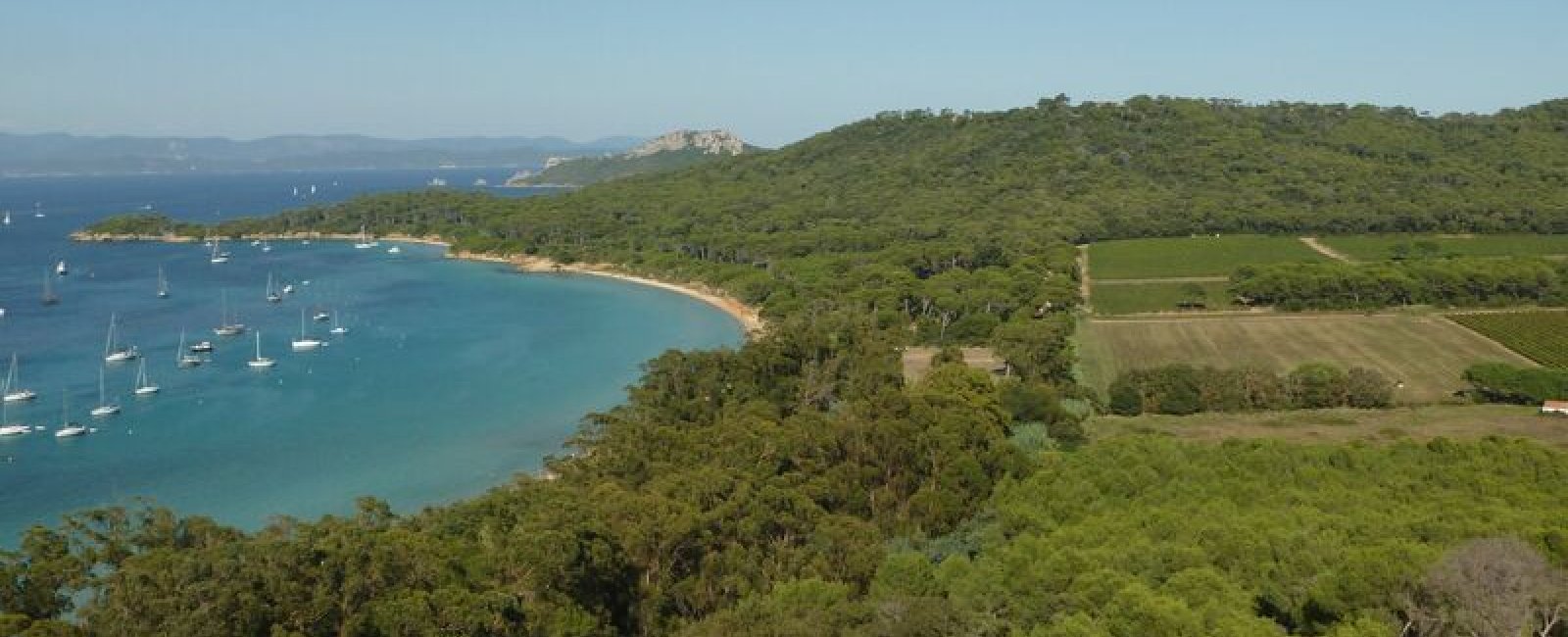 Plage de la Courtade vu du fort Ste Agathe