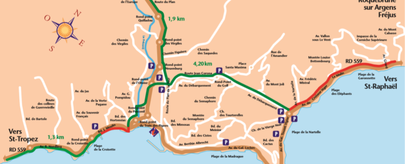 plan vélo Sainte-Maxime