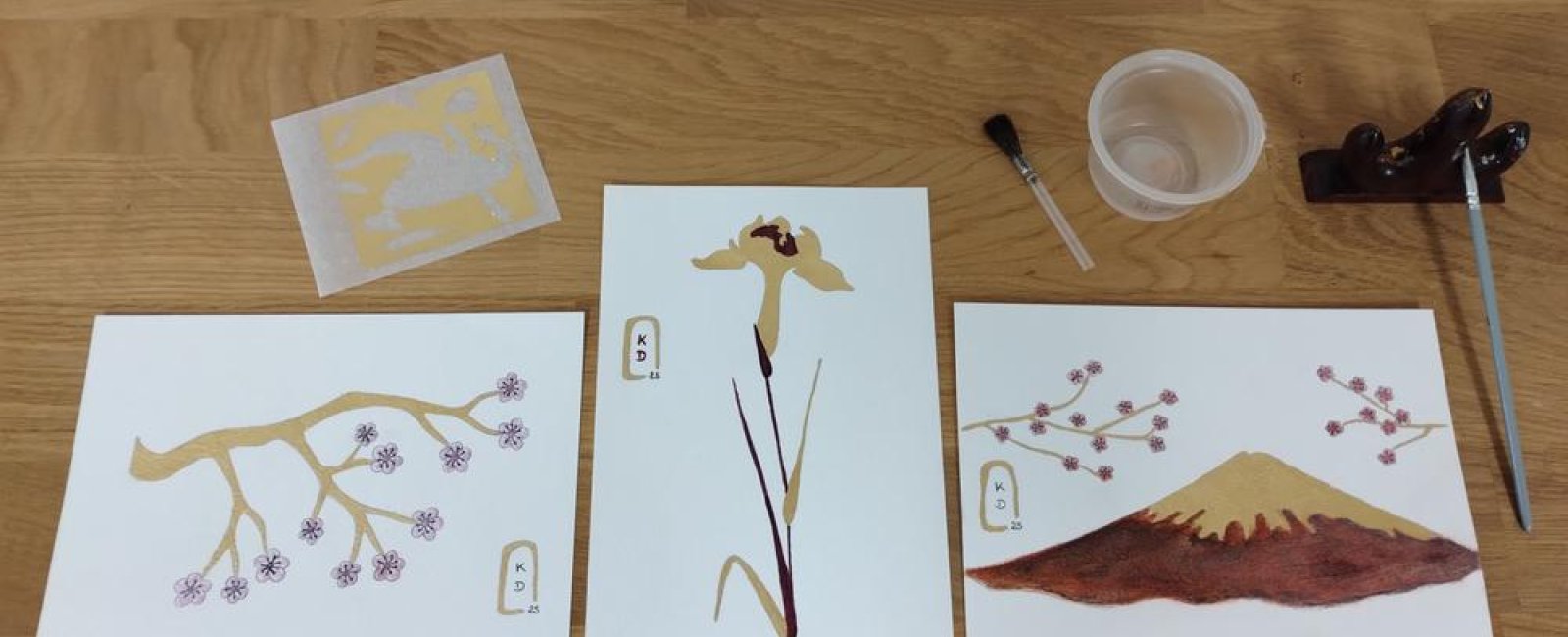 Atelier "Enluminez votre motif japonisant"_Bormes-les-Mimosas