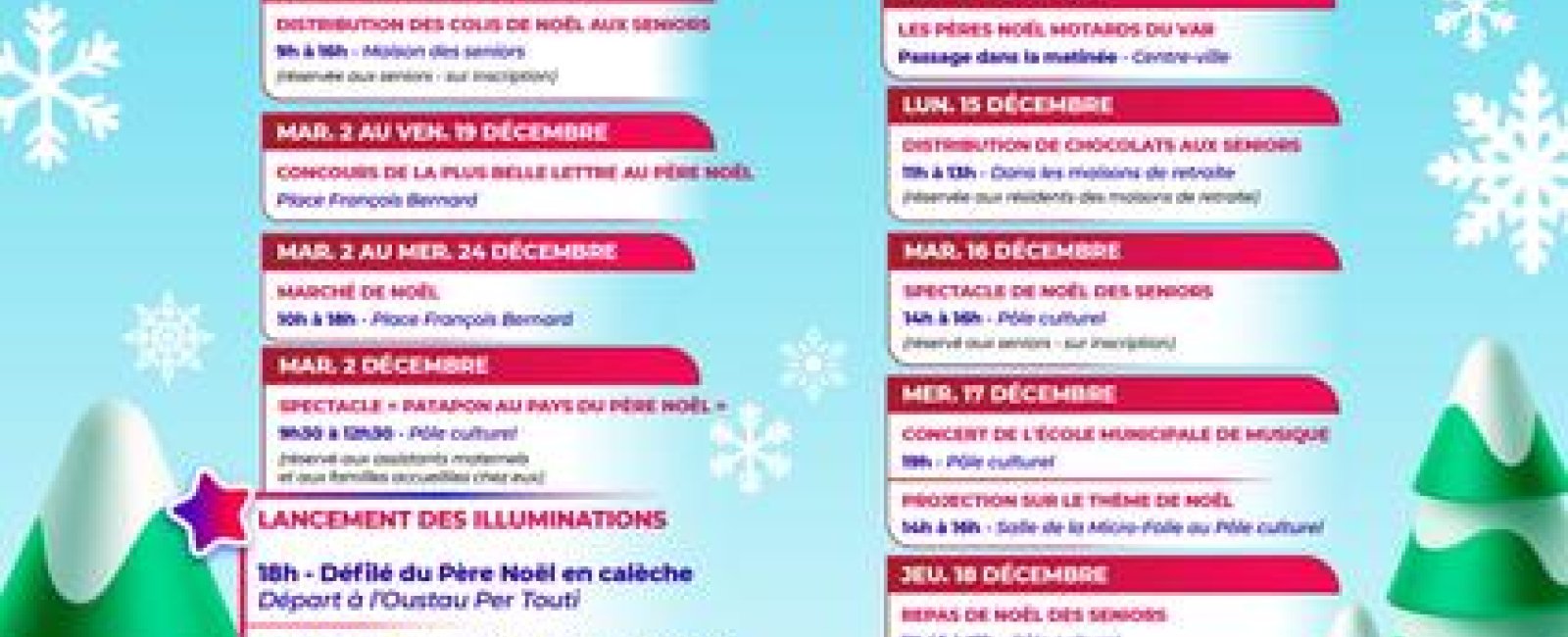 Noël à Cuers_programme