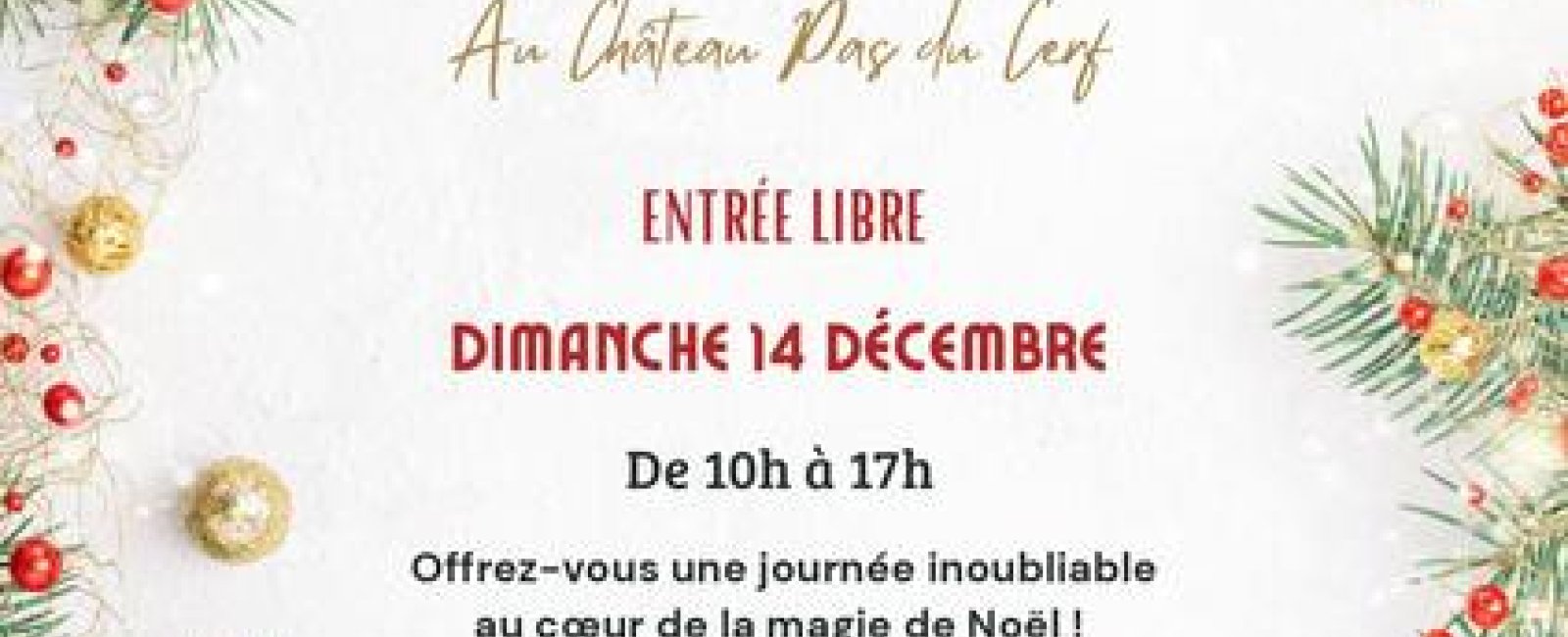 Marché de Noël au Château Pas du Cerf à La Londe