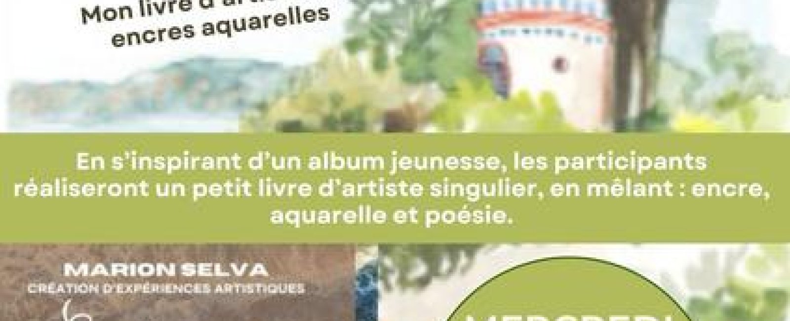 Atelier découverte d'Aquarelle à la médiathèque de Collobrières