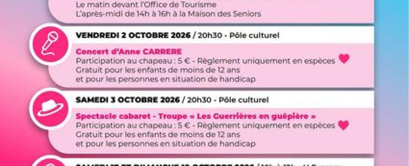 Programme d'Octobre Rose à Cuers
