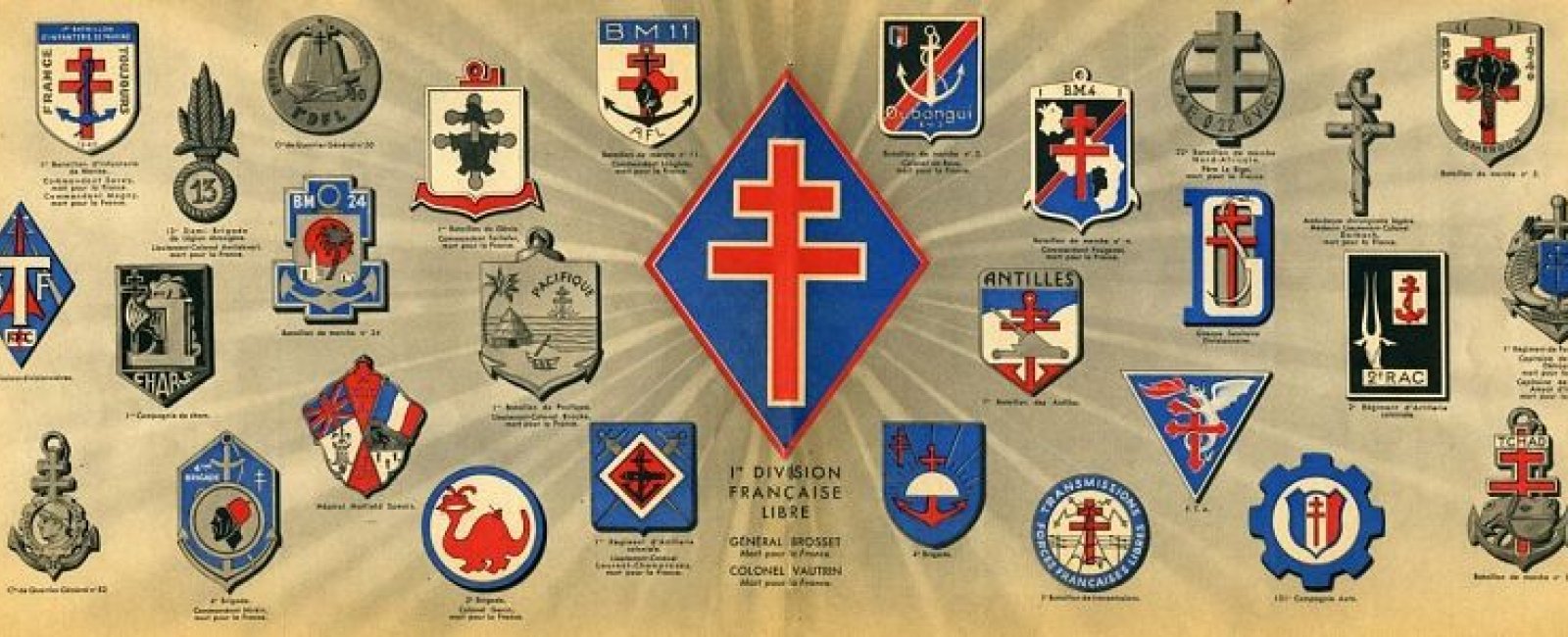 Insigne de la 1ère Division Française - © Souvenir Français