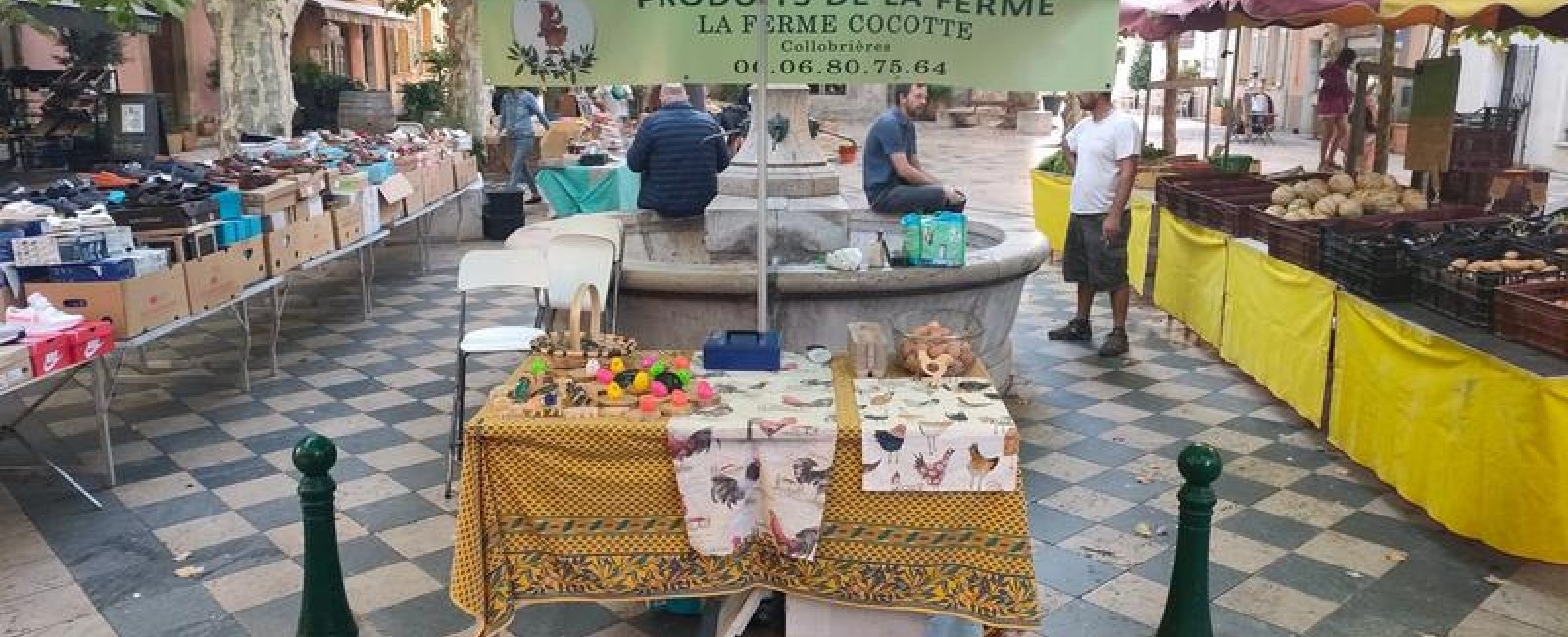 Les agriculteurs sur le marché de Collobrières