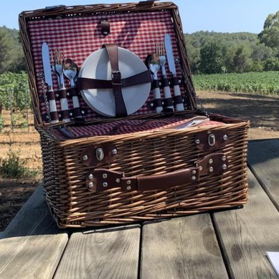 Pique nique dans les vignes à Figuière à La Londe-les-Maures