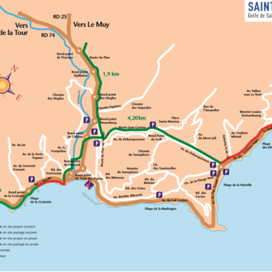 plan vélo Sainte-Maxime