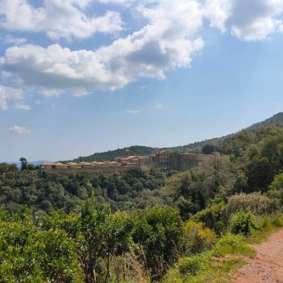 L'imposante Chartreuse de la Verne édifiée dans un écrin de verdure L'imposante Chartreuse de la Verne édifiée dans un écrin de verdure