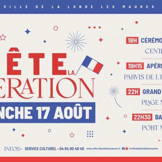 Liberation Day in La Londe les Maures: ceremony, parade, fireworks and ball._La Londe-les-Maures
