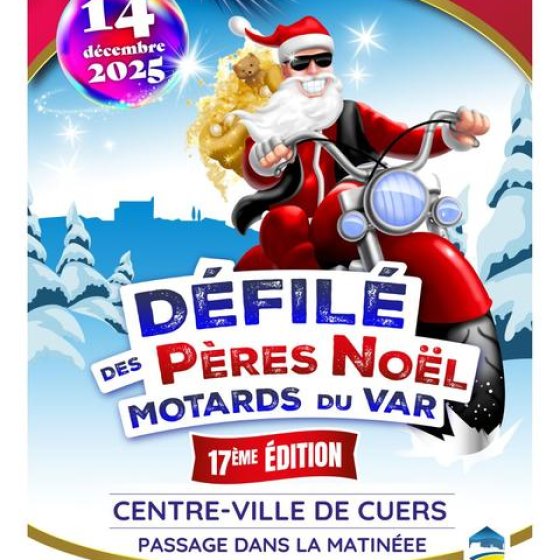 Défilé des Pères Noël motards Cuers