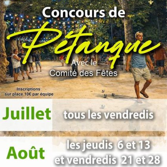 Concours estival de pétanque à Collobrières