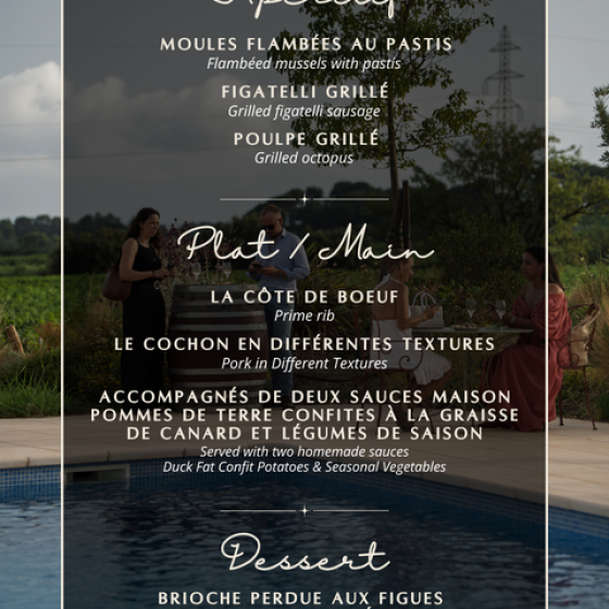 Banquet brasero de fin de vendanges au Château La Valetanne