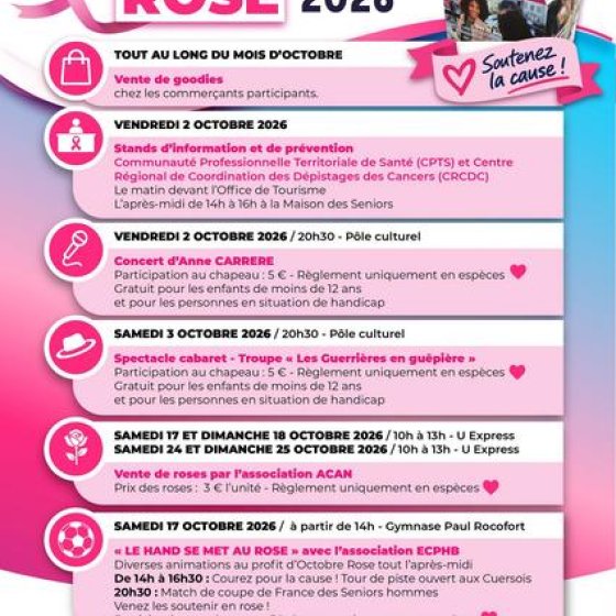 Programme d'Octobre Rose à Cuers