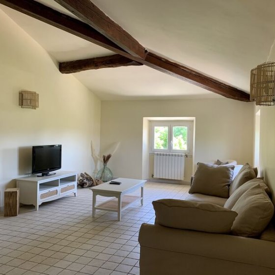 Salon appartement T2 Grenache Gîte des Anglades Salon appartement T2 Grenache Gîte des Anglades