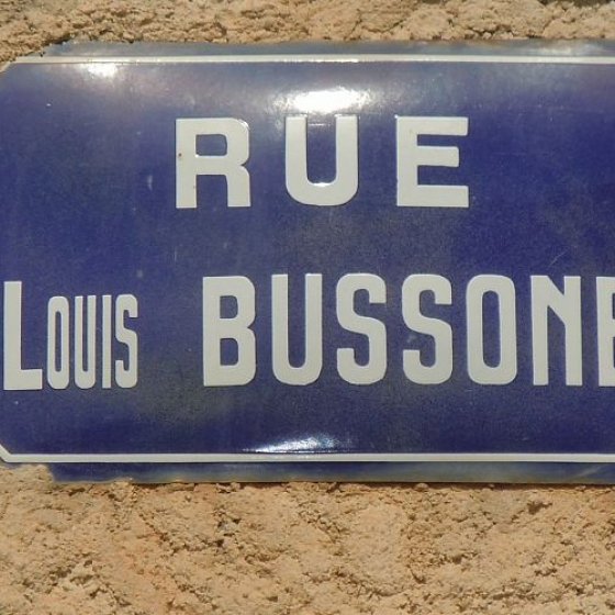 Plaque de la Rue Louis Bussone - © Souvenir Français