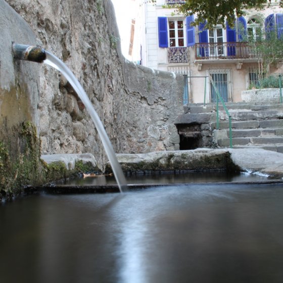 Fountain of the Old Bridge in Collobrières Fountain of the Old Bridge in Collobrières